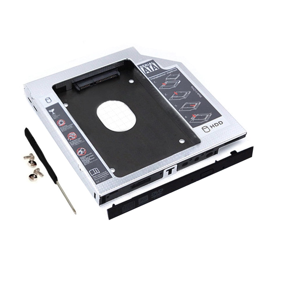 Amdohai 9.5mm CD-ROM Drive Hard Disk Caddy 2.5 inch HDD/SSD Bracket with SATA3 Interface Aluminum Magnesium Alloy Shell for Laptop