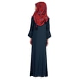 thumbnail image 4 of Bimba Vêtements Islamiques pour Femmes Longue Robe de Prière Maxi avec Hijab Imprimé Abaya en Rayonne Robe Musulmane à Boutons devant, 4 of 7