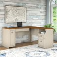 thumbnail image 2 of Atlin Designs Bureau en L 60W avec Rangement en Blanc Antique, 2 of 7