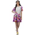 thumbnail image 2 of Moomaya Printed Moss Georgette Dresses Women A-Line Tunic With Drawstring Belt, 2 of 4