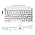 thumbnail image 3 of Mechanical Keyboard, Support 3 Devices FN Master  5.0 Typewriter Mechanical Keyboard 83 Keys  For Cellphone White, 3 of 8