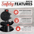 thumbnail image 4 of Gourmia Dual Pour Belgian Waffle Maker, Easy Pour Spout, 5 Shade Settings, Black, 4 of 10