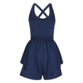 thumbnail image 4 of Mrat Combinaisons de Course pour Femmes Sans Manches une-Pièce Robes de Tennis Athlétiques Robe Courte d'Entraînement Combinaisons d'Exercice avec Shorts Intégrés S-67 Bleu Foncé TTG, 4 of 5