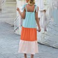 thumbnail image 4 of Pisexur Robe Sans Manches à Encolure Carrée Mode pour Femmes à Blocs de Couleur à Bretelles Robe Sans Manches Robe Cool pour Femmes Robe en Liquidation, 4 of 5
