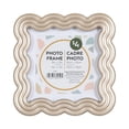 thumbnail image 1 of DesignOvation Wiggle 5" x 5" matted to 4x4 Square Silver Tabletop Picture Frame, 1 of 9