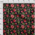 thumbnail image 3 of oneOone Velvet Olive Green Fabric Floral Sewing Craft Projects Fabric Prints By Yard 58 Inch Wide, 3 of 4