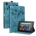 thumbnail image 1 of TECH CIRCLE Folio Case for Amazon Fire HD 8 Tablet (8th/7th/6th Generation, 2018/2017/2016 Release), Embossed Pattern Slim Premium PU Leather Stand Protective Smart Cover with Auto Wake/Sleep, Green, 1 of 8