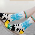 thumbnail image 3 of jinwen Colorful Patterned Crew Socks Novelty Casual Fashionable Dress Socks for Cycling Pattern 3 M-L, 3 of 8