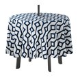 thumbnail image 1 of Vargottam Indoor/OutdoorRoundTablecloth 58 pouces avec trou de parapluie & Zip, imperméable à l'eau TableCloth, TableCovers pour Backyard Table -Navy Blue, 1 of 7