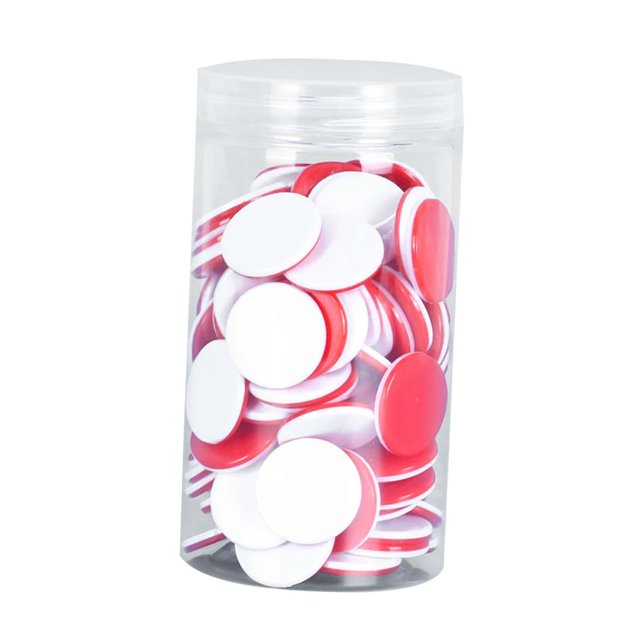 KLKCMS 100 Pcs Disques de Comptage Marqueurs Compteurs d'Apprentissage Disques pour Jeu Maison Enfants Rouge Blanc