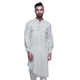 thumbnail image 1 of Atasi Kurta Traditionnel en Rayonne Imprimée à Col Mandarin pour Hommes Chemise Décontractée, 1 of 6