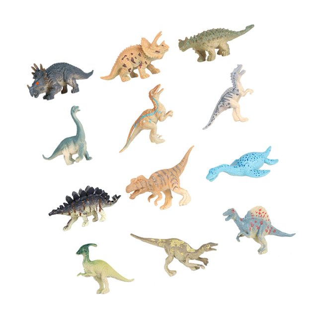 12 Pcs Figurines d'Animaux Réalistes avec Lingette. Parfaites pour Figurines pour Collection Fournitures de Fête Petit Dinosaure