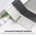 thumbnail image 2 of Riwcyla Convenient Folding Keyboard Compatibility Intelligent Matching Simple & Compact Long,lasting Battery Life Easy to Carry White, 2 of 6