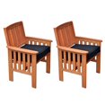 thumbnail image 2 of CorLiving Miramar Hardwood Outdoor Chair and Coffee Table Set, 2 of 8