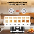 thumbnail image 3 of LONGDEEM 4 Slice Toaster, 6 Browning Options, Wide Slots, High Lift Lever, Dual Controls, Black, 3 of 7