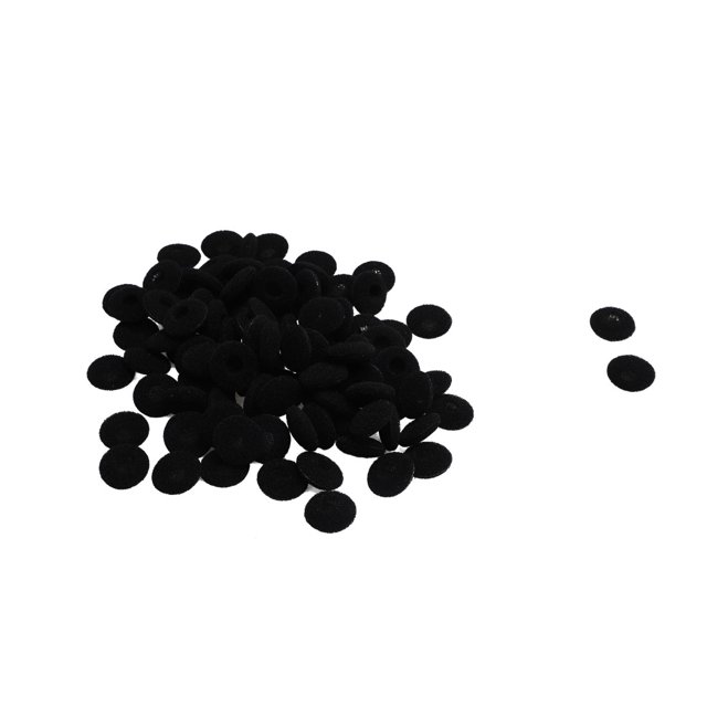 Unique Bargains 100 Pcs Black Soft Sponge Earphone Headphone Ear Pad Cover Replacement