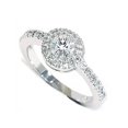 thumbnail image 2 of 5/8ct Pave Halo Lab Created Diamond Engagement Ring 14K White Gold, 2 of 3