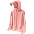 thumbnail image 1 of Plebaso Veste de Protection Solaire d'Été pour Femmes UPF 50+ Chandails à Capuchon Extensibles Légers à Fermeture Éclair, 1 of 3