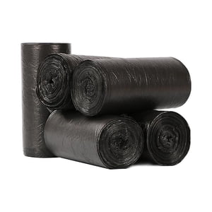 Trash Bags, Small Trash Bags With Handle For Office, Kitchen, Bedroom, Colorful Portable Trash Cans, Garbage Bags, 100 Units Black