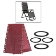 thumbnail image 3 of Recliner Replacement Fabric Breathable Chair Lounge Chair Reclining Cloth for Red Flower + Rope, 3 of 7
