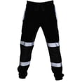thumbnail image 1 of XZNGL Men Road Work High Visibility Overalls Casual Pocket Work Casual Trouser Pants, 1 of 4