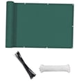 thumbnail image 1 of LOVIVER 2.7x9.84ft Balcony Privacy Screen Cover Includes 24Pcs Cable Ties Garden Privacy Dark Green, 1 of 8