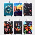 thumbnail image 4 of Lubelski Flower Print Elastic Dust Proof Travel Suitcase Luggage Protective Cover Case, 4 of 6