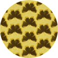 thumbnail image 1 of Ahgly Company Tapis d'Intérieur Ronds Transitionnels Jaunes Lavables à la Machine, 5 Pieds Rond, 1 of 7