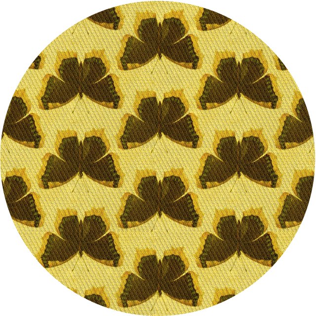 Ahgly Company Tapis d'Intérieur Ronds Transitionnels Jaunes Lavables à la Machine, 5 Pieds Rond