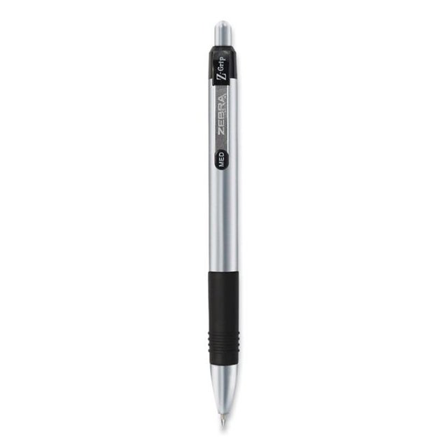 Zebra ZEB27010 Stylo-Bille Rétractable en Métal à Prise en Z de 1 mm - Lot de 12