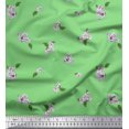 thumbnail image 1 of Soimoi Polyester Crepe Fabric Leaves & Azalia Floral Decor Fabric Printed Yard 42 Inch Wide, 1 of 5