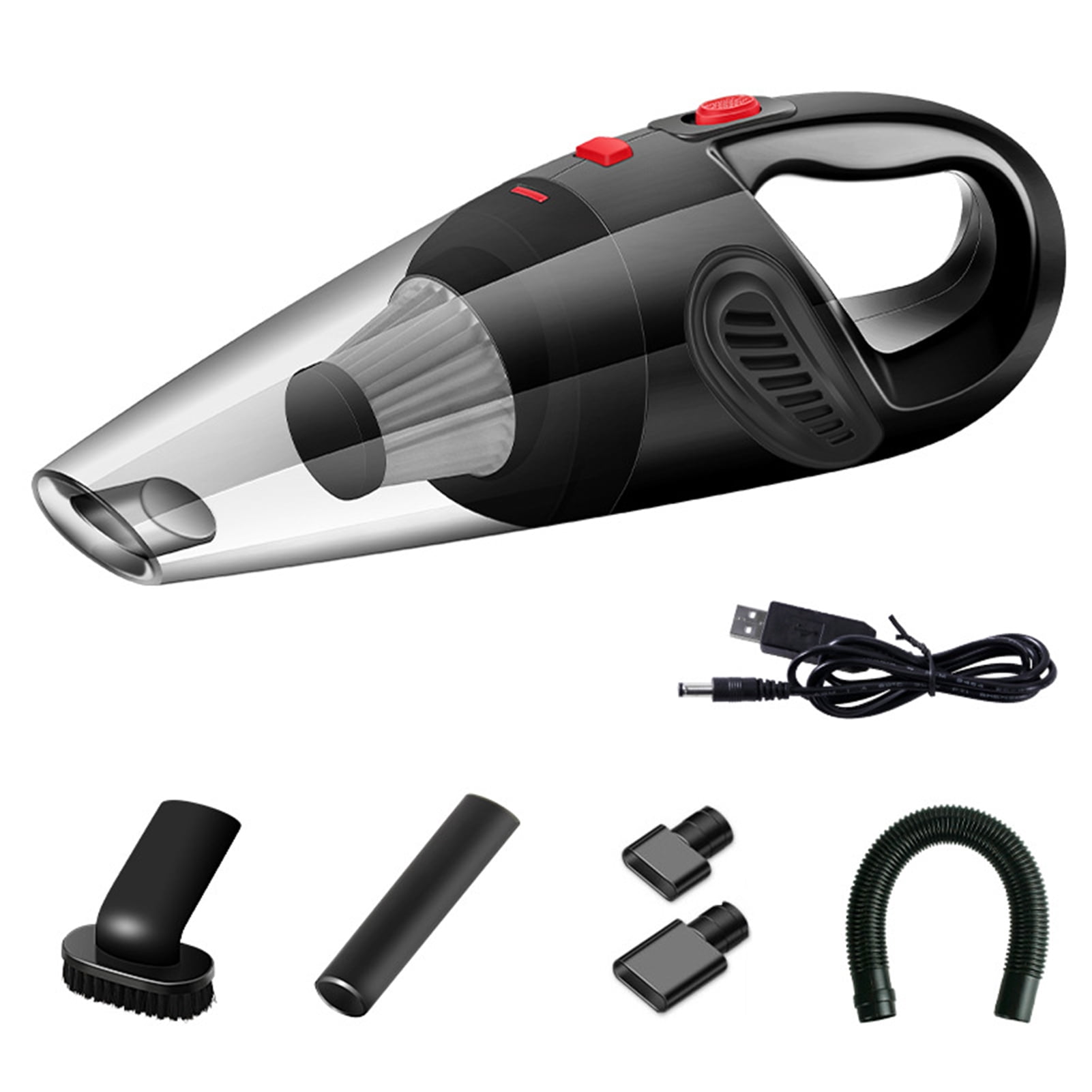 Yeacher Car Vacuum Cleaner Dust Buster 120W 6000Pa Strong Suction Handheld Vacuum Wireless Quick Charging