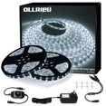thumbnail image 2 of ollrieu White LED Strip Lights, 100ft Dimmable 6000K Bright White Strip Lighting,30M 1200 LEDs 2835 Flexible Ribbon Light, 12V Rope Lights for Kitchen, Under Cabinet, Bedroom, Wardrobe, 2 of 4