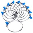 thumbnail image 1 of 20 Pcs 4 Inch Key Hose Clamp Thumb Screw Key Adjustable Pipe Clamp Stainless Steel Dryer Vent Clamp, 1 of 5