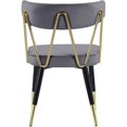 thumbnail image 1 of Meridian Furniture Rheingold Velvet Dining Chair, Grey (Set of 2), 1 of 5