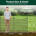 thumbnail image 2 of Panels Decorative Garden Fence with Gate Dog Fence Outdoor for Yard Animal Barrier Fence No Dig Rustproof Metal Garden Edging Fence and Borders Temporary Fenc, 2 of 6