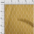 thumbnail image 2 of oneOone Silk Tabby Dark Mustard Fabric Geometric Ogee Craft Projects Decor Fabric Printed by The Yard 42 Inch Wide, 2 of 4