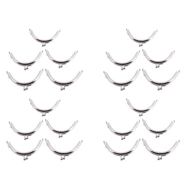 20 Cadres Métalliques Fermoir à Pression Motif Arche Style Pièce Argent