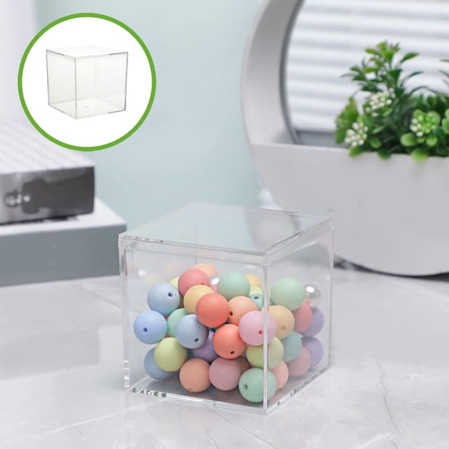 Birdeem Gift Boxes with Lids, Small Gift Boxes, Transparent Acrylic Storage Box with Plastic Lid Toys Wedding Birthday Party Gifts Candy Box, Storage Boxes with Lids