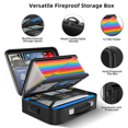 thumbnail image 2 of Fireproof Document Box - 8-Layer Hard Shell Fire Proof Safe for Home Documents,for Desk Money,for Passports Certificates,1 * fireproof safe, 2 of 7