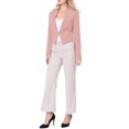 thumbnail image 2 of INSPIRE CHIC Veston de Rentrée pour Femme Tenue d'Enseignante Travail Bureau Blazer Sans Col Veston de Style Professionnel Décontracté Veste Courte Blazer S Rose, 2 of 8
