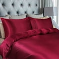 thumbnail image 2 of Unique Bargains Satin Duvet Cover Set 3 Piece and Pillow Sham Set, 2 of 8