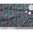 thumbnail image 2 of Soimoi Moss Georgette Fabric Women,Balloon & Firecrackers Party Print Fabric by The Yard 42 Inch Wide, 2 of 3