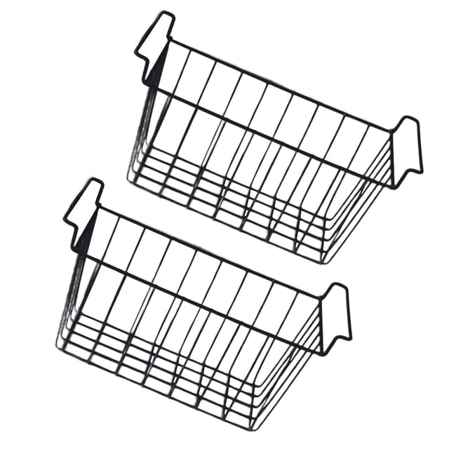 tamizeot Metal Freezer Wire Basket Expandable Storage Bin Versatile Storage Solutions In Any Kitchen Space Refrigerator Basket Black 41.5x24.5x20cm