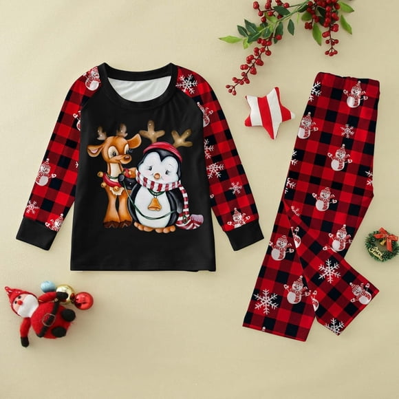 Autumn Winter Merry Christmas Sleepwear Matching Family Pajamas Animal Women‘S Pajamas Organic Cotton Christmas Pajamas For Family