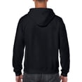 thumbnail image 2 of Gildan Men's Fleece Zip Hooded Sweatshirt, Style G18600, Black, Medium, 2 of 3