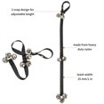 thumbnail image 4 of Adjustable Nylon Pet Doorbell Rope with 7 Metal Bells - Heavy Duty Potty Training Bell for Dogs & Cats, Hanging Toilet Training Aid for Pets, 31-33 Inch Length, Black, Durable Bite-Resistant Design, 4 of 7