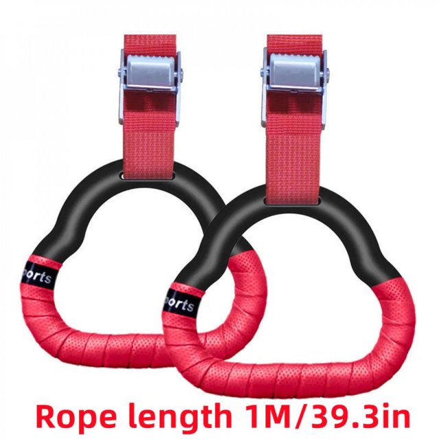 EIGTHTAILGymnastics Rings Kid Sport Toy Non-Slip Gym Rings With Swing Adjustable Straps Pull-up Workout Gymnastics Fitness Equipment Toy