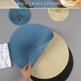 thumbnail image 4 of Djiypn Round Woven Placemats Set of 12, Boho Rattan Place Mats, Natural Table Placemats, Farmhouse Weave Circle Table Mats, Rustic Braided Plates for Dining Table Décor, Cream, 4 of 8