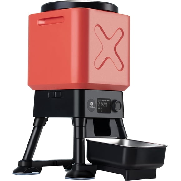Molly&Cody Automatic Dog Feeder for Med/Large Dogs, 14L/60-Cup, 6 Meals/Day, Anti-Blockage, AC+Battery Backup, Stainless Bowl